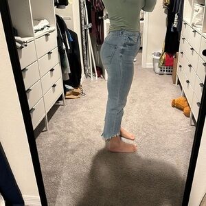 Habitual crop frayed jeans